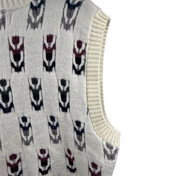 London Fog Men's Geometric Alpaca Sweater Vest XLT Multicolor V-Neck - Picture 9 of 11